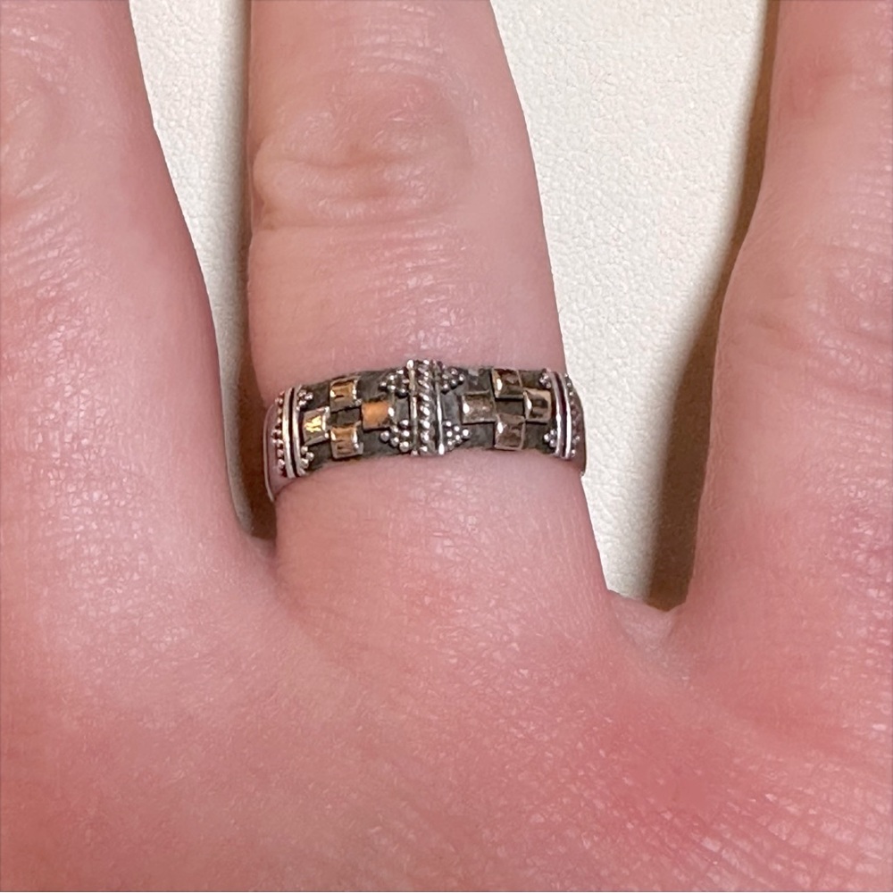 Sterling/rose gold ring